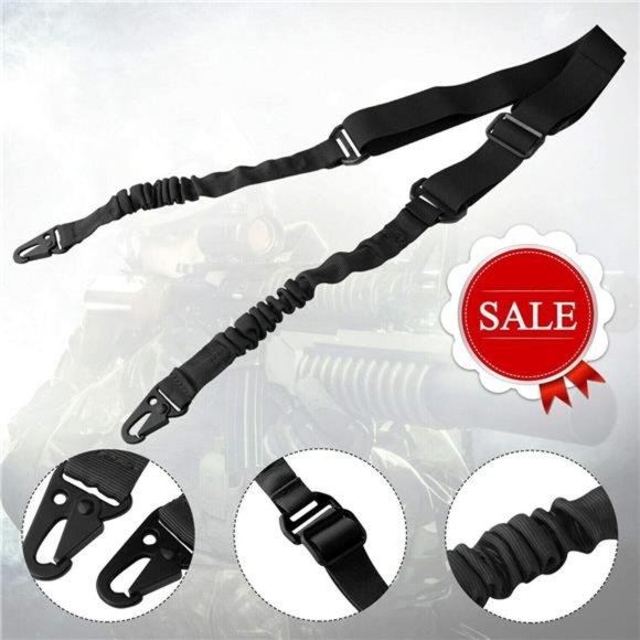 Tactical Rifle Sling 2 Point Gun Shoulder Strap Adjustable Two Points Sling - Picture 2 of 6